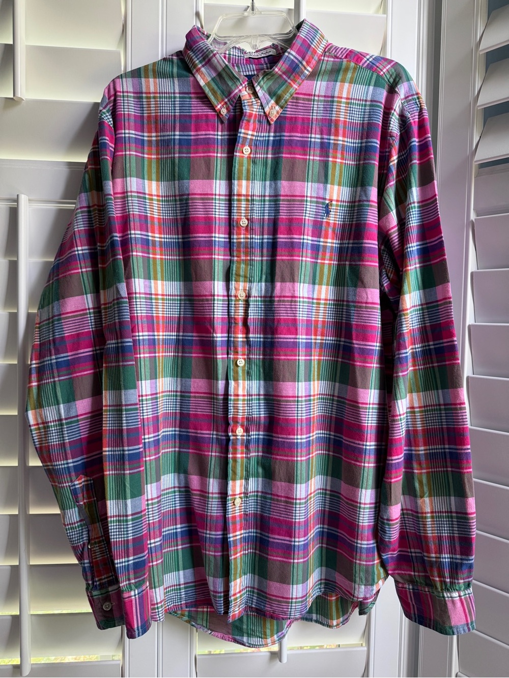 Indian Madras cotton plaid Ralph Lauren size XXL